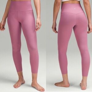 Lululemon Align Ribbed High Rise‎ Leggings Velvet Dust W5FJTS Inseam 25" Size 4